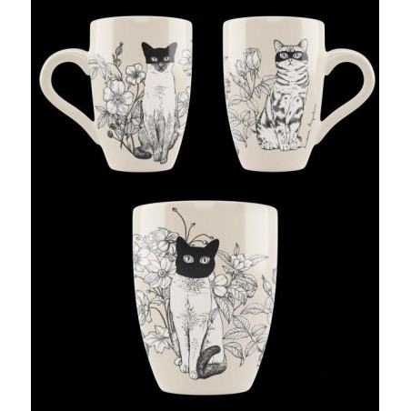 Taza extra grande tres gatos