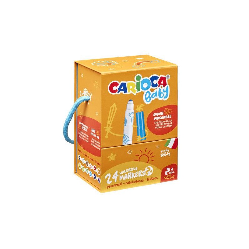 Caja de 24 Rotuladores carioca baby   2 años