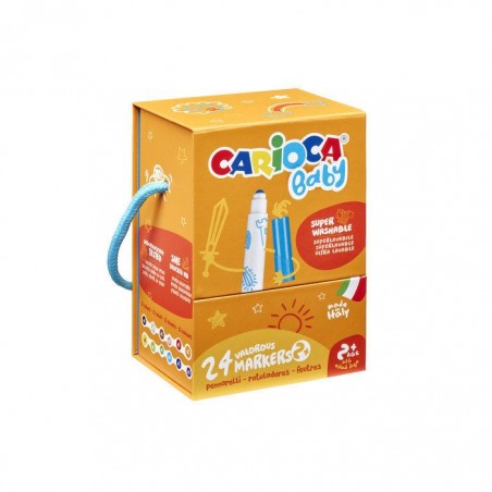 Caja de 24 Rotuladores carioca baby   2 años