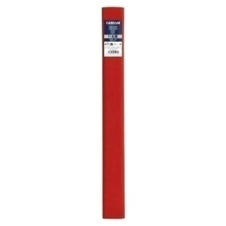 Papel crespon rojo vivo canson 30gr 0 5x2 5 metros