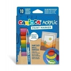 Caja de 10 rotuladores acrílicos carioca paint mar