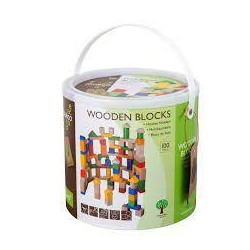 Juego 100 bloques de madera joueco