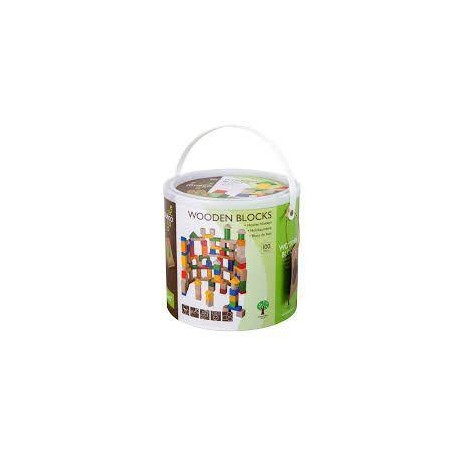 Juego 100 bloques de madera joueco