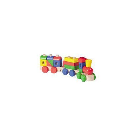 Tren de madera apilable joueco