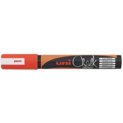 Marcador tiza líquida uni-ball chalk marker naranj