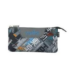 Estuche Totto Tablero Okubo 3 compartimentos