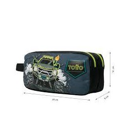 Estuche Totto Monster Race 2 compartimentos