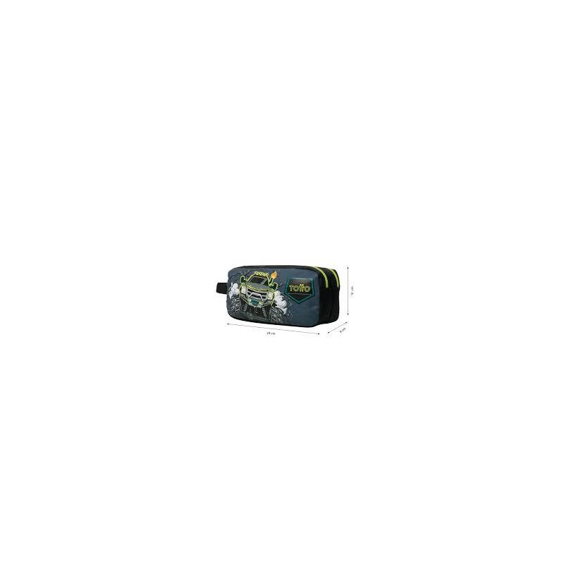 Estuche Totto Monster Race 2 compartimentos Estuche Totto Monster Race 2 compartimentos