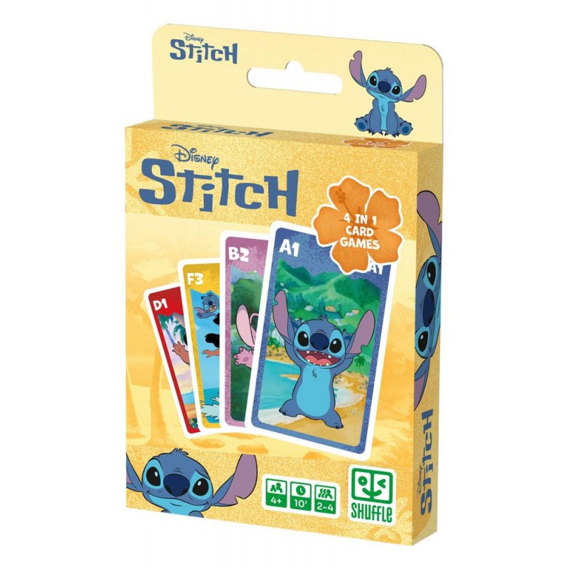 Baraja naipa infantil stitch 4 en 1