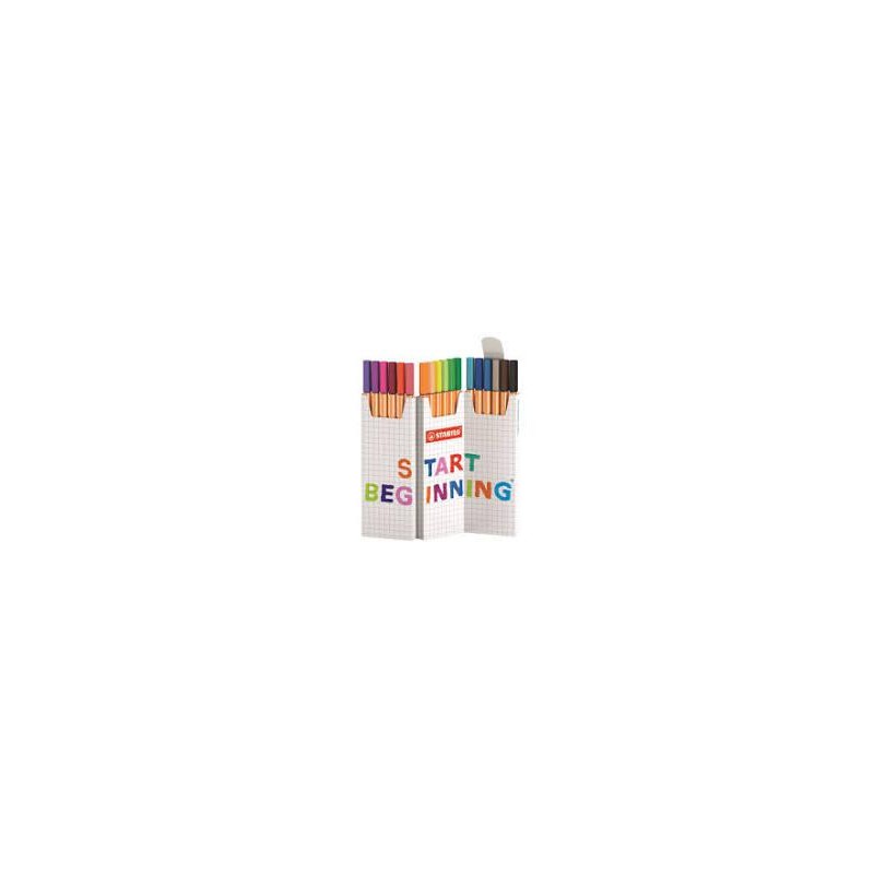 Estuche zig-zag 18 colores surtidos stabilo point 