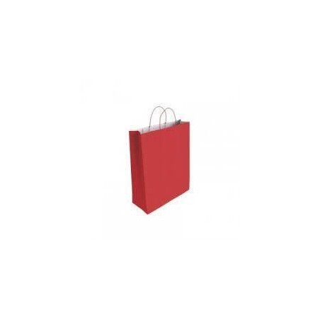 Bolsa papel kraft rojo 32x14x40