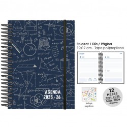 Agenda escolar senfort 25-26 student maths azul
