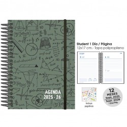 Agenda escolar senfort 25-26 student maths verde