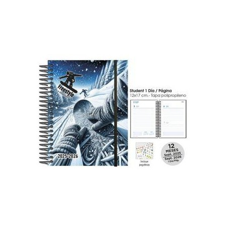 Agenda escolar senfort 25-26 student riders snow