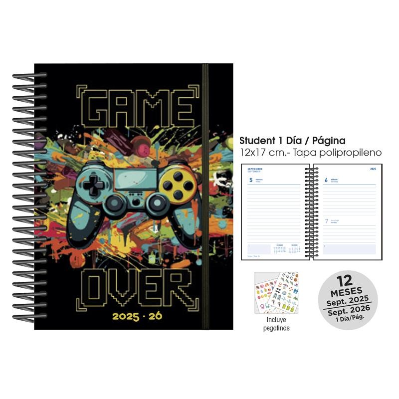 Agenda escolar senfort 25-26 student game over