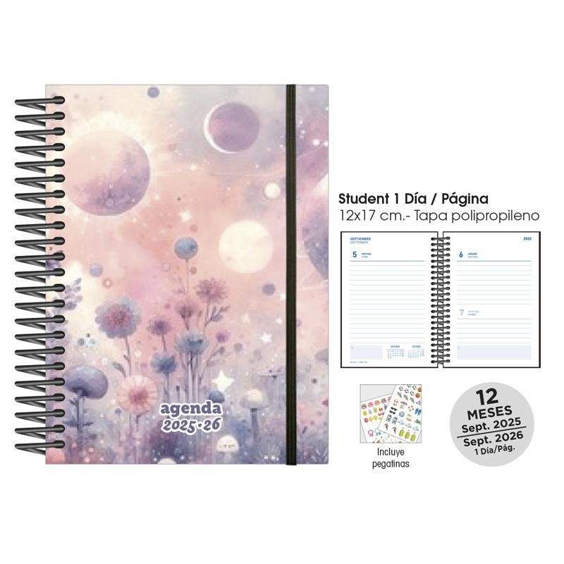 Agenda escolar senfort 25-26 student garden planet