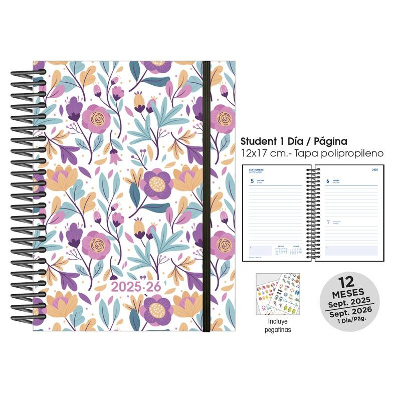 Agenda escolar senfort 25-26 student purple power