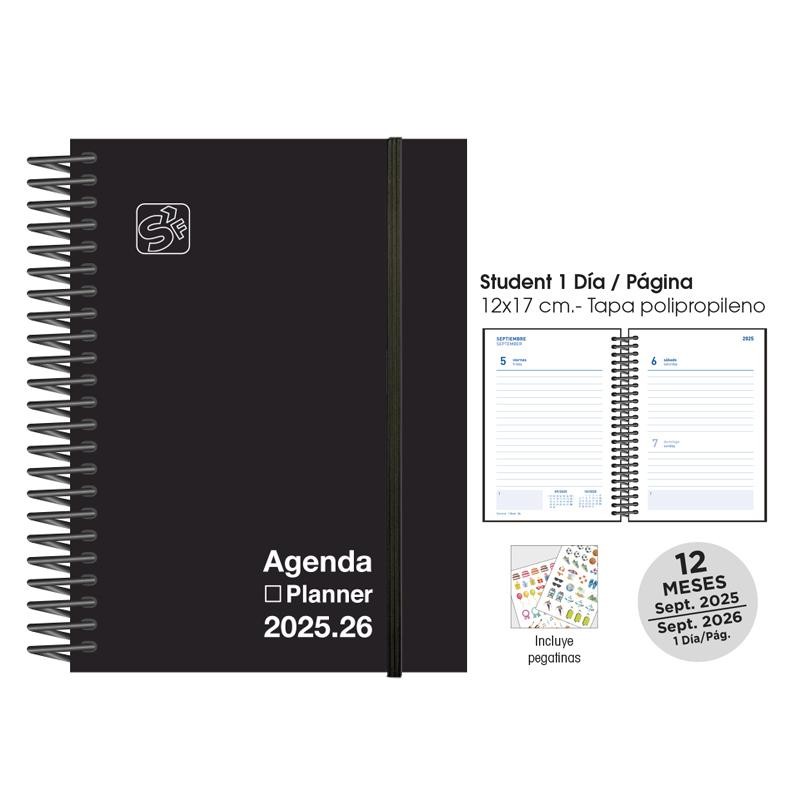 Agenda escolar senfort 25-26 student negro