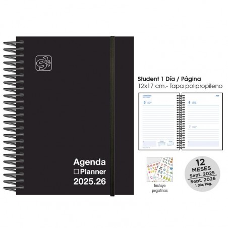 Agenda escolar senfort 25-26 student negro