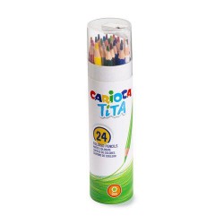 Lapices de colores tubo carioca 24 colores
