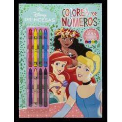 Princesas  Colorea por números con ceras