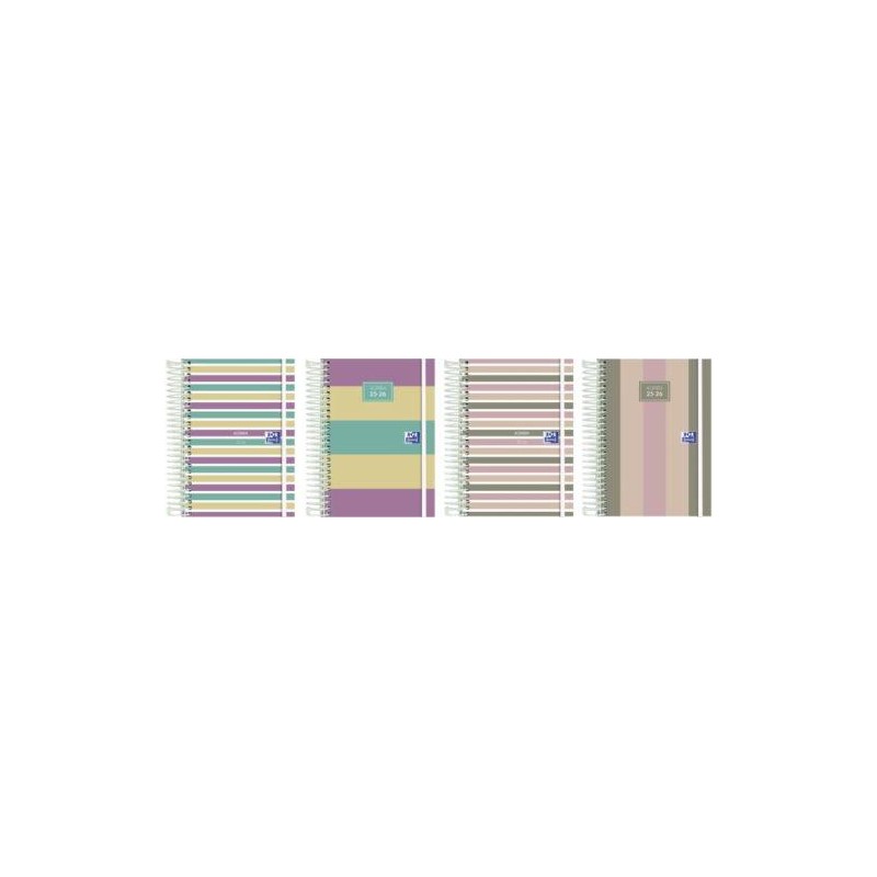 Agenda escolar oxford 25-26 color block 8º D/P