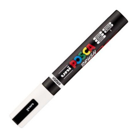 Marcador uni-posca brush punta 1-4mm pc-5br color 