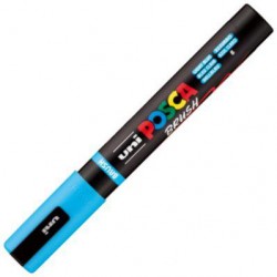 Marcador uni-posca brush punta 1-4mm pc-5br azul c