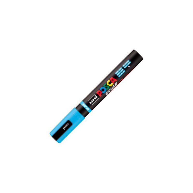 Marcador uni-posca brush punta 1-4mm pc-5br azul c