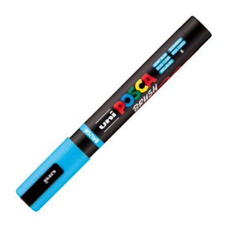 Marcador uni-posca brush punta 1-4mm pc-5br azul c
