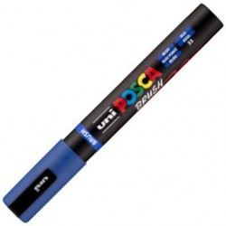 Marcador uni-posca brush punta 1-4mm pc-5br azul