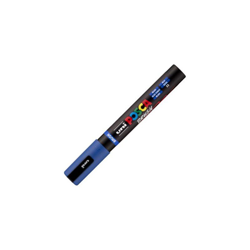 Marcador uni-posca brush punta 1-4mm pc-5br azul