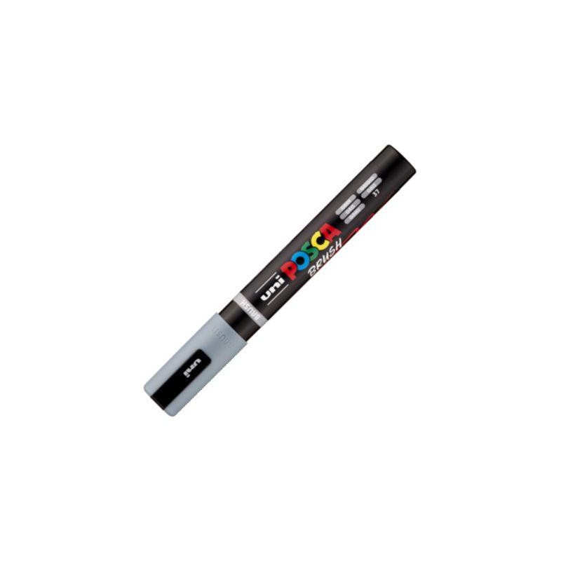 Marcador uni-posca brush 1-4mm pc-5br gris