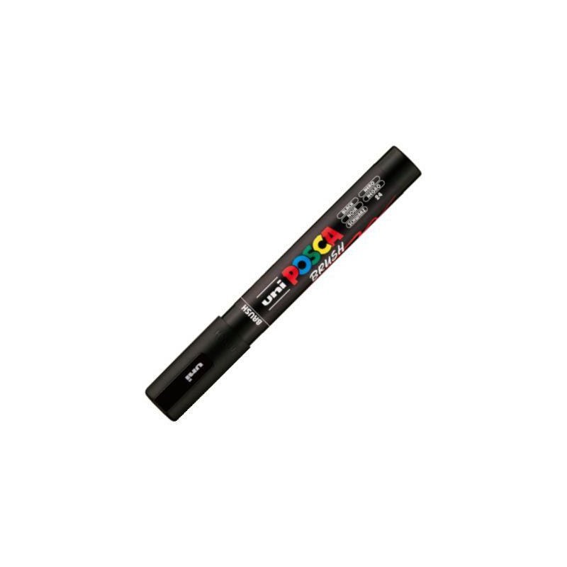 Marcador uni-posca brush punta 1-4mm pc-5br negro