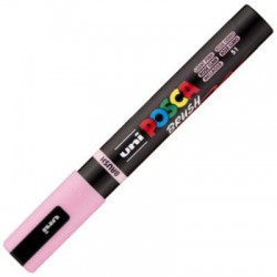 Marcador uni-posca brush punta 1-4mm pc-5br rosa