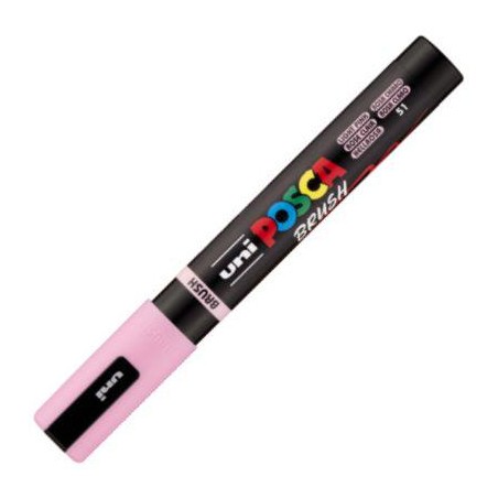Marcador uni-posca brush punta 1-4mm pc-5br rosa