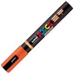 Marcador uni-posca brush punta 1-4mm pc-5br naranj