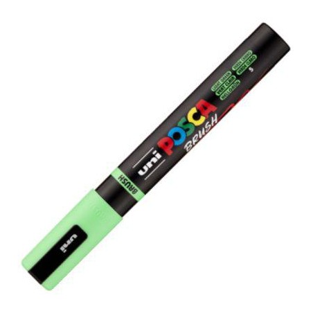Marcador uni-posca brush punta 1-4mm pc-5br verde 