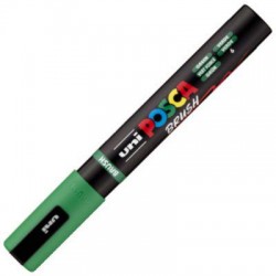 Marcador uni-posca brush punta 1-4mm pc-5br verde