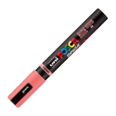 Marcador uni-posca brush punta 1-4mm pc-5br rosa c