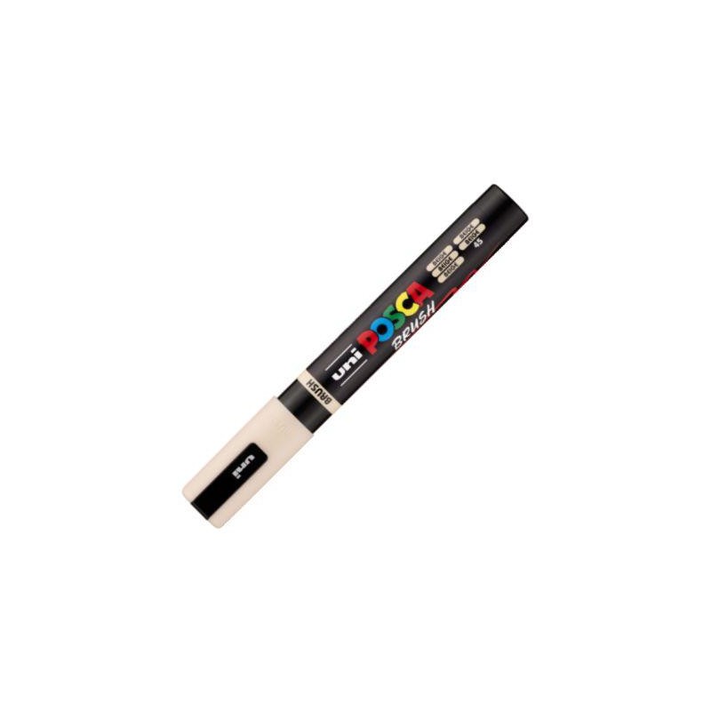 Marcador uni-posca brush punta 1-4mm pc-5br beige