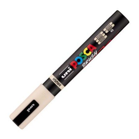 Marcador uni-posca brush punta 1-4mm pc-5br beige