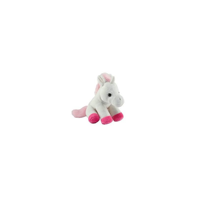 Peluche pocketkings unicornio blanco y rosa