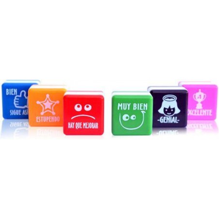 Estuche 6 sellos motivación profesorado 25x25 cool