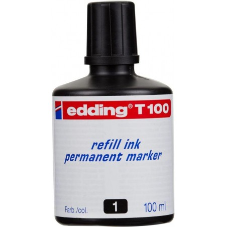 Bote de tinta edding negro 100 ml