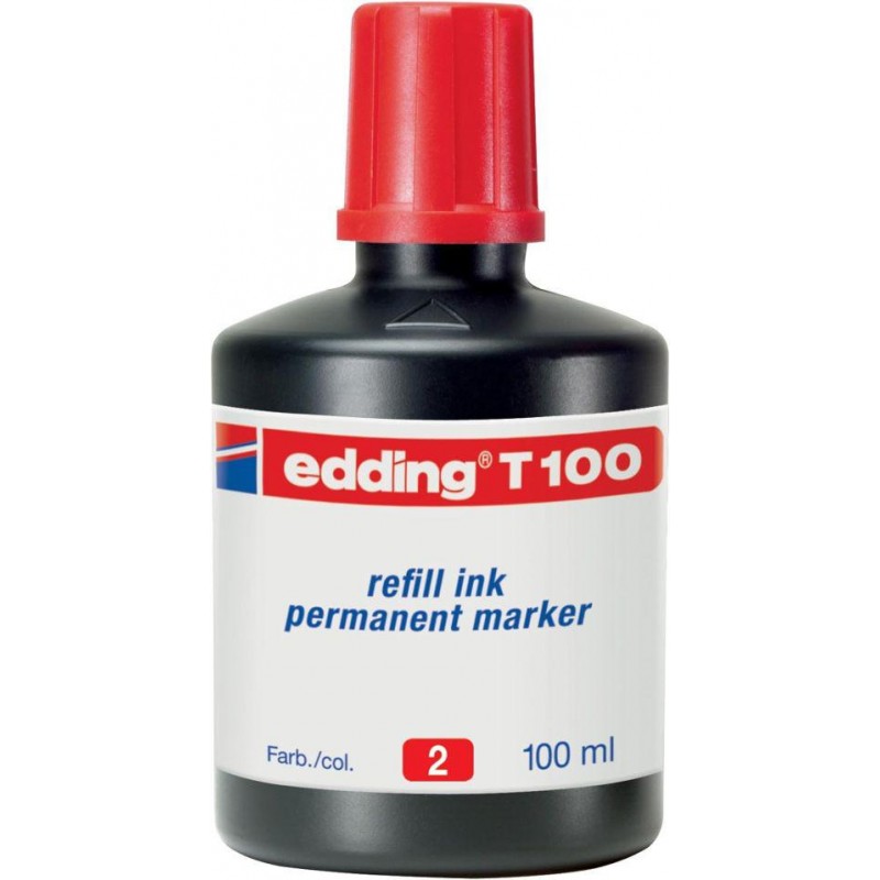 Bote de tinta edding rojo 100 ml Bote de tinta edding rojo 100 ml