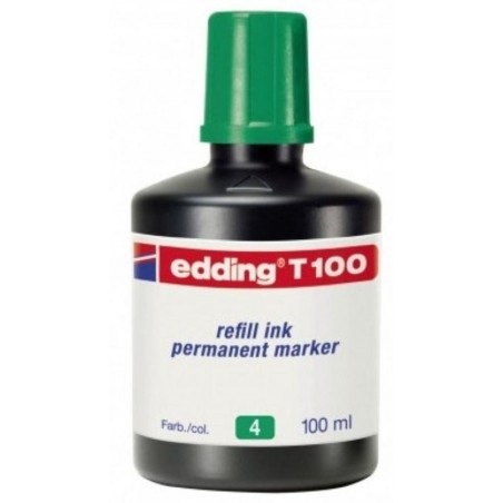 Bote de tinta edding verde 100 ml