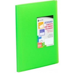 Carpeta 20 fundas A4 tapa flexible lima