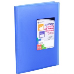 Carpeta 40 fundas flexible azul carchivo