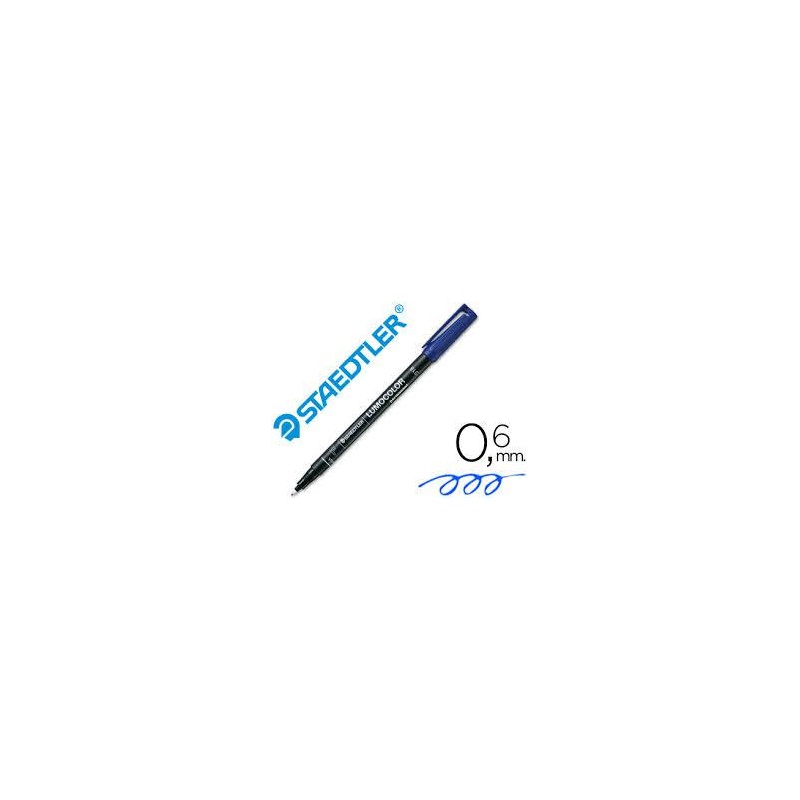 Rotulador lumocolor 318 azul F permanente